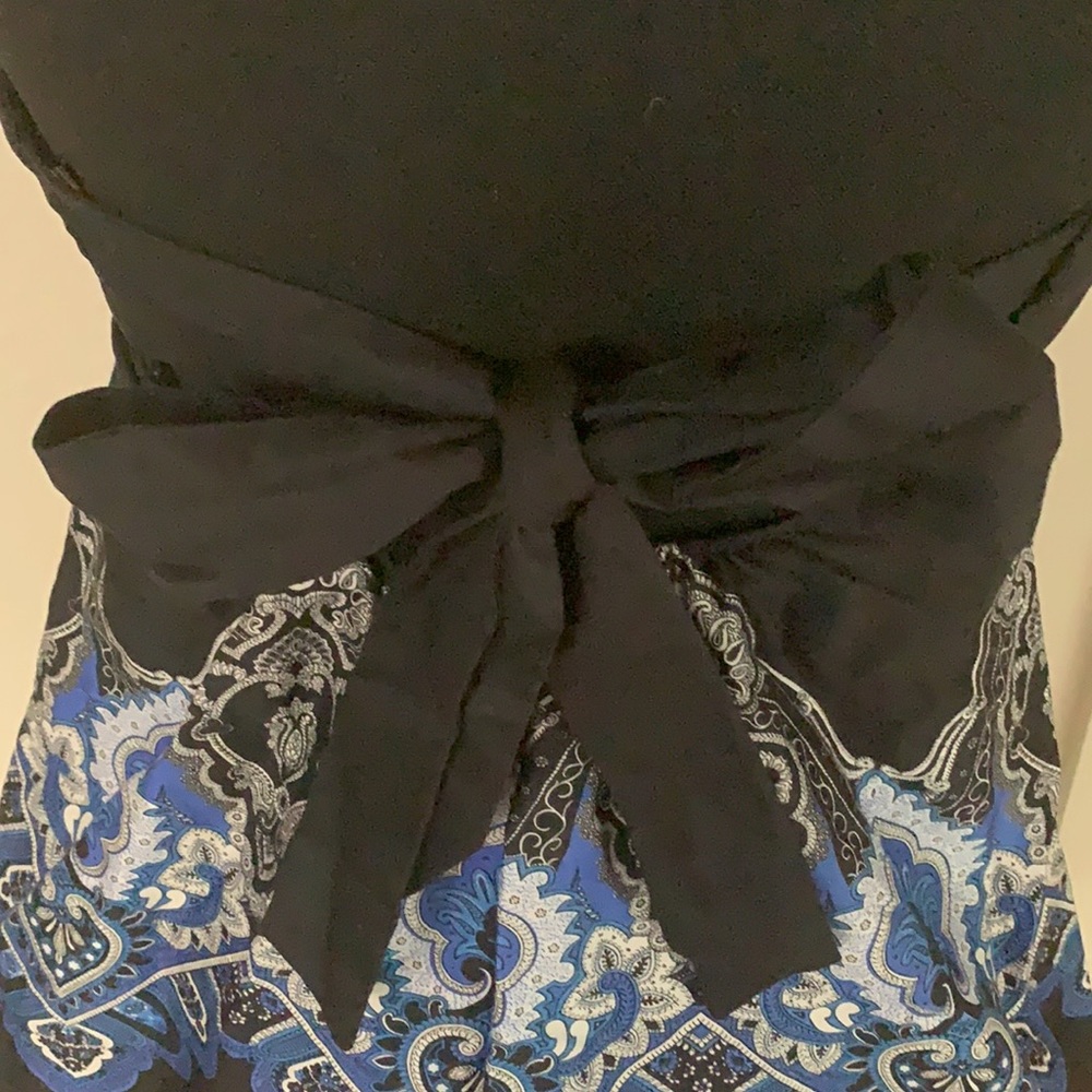 Caché Strapless Gorgeous Navy Top Medium - Picture 8 of 16